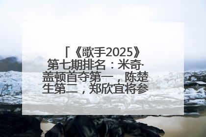 《歌手2025》第七期排名：米奇·盖顿首夺第一，陈楚生第二，郑欣宜将参加下一轮张榜赛