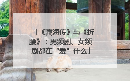 《藏海传》与《折腰》：男频剧、女频剧都在“爱”什么