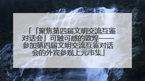 「聚焦第四届文明交流互鉴对话会」可触可感的敦煌——参加第四届文明交流互鉴对话会的外宾参观上元市集