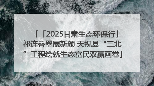 「2025甘肃生态环保行」祁连叠翠展新颜 天祝县“三北”工程绘就生态富民双赢画卷