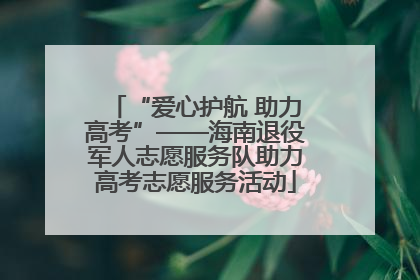 “爱心护航 助力高考”——海南退役军人志愿服务队助力高考志愿服务活动