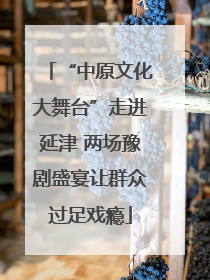 “中原文化大舞台”走进延津 两场豫剧盛宴让群众过足戏瘾