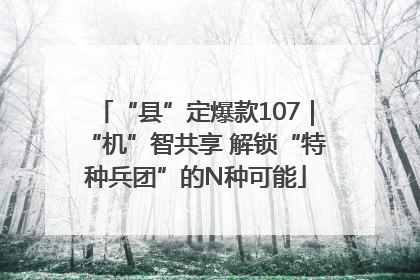 “县”定爆款107｜“机”智共享 解锁“特种兵团”的N种可能