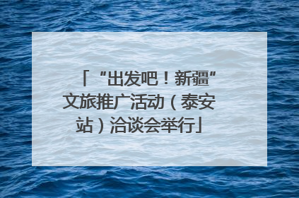 “出发吧！新疆”文旅推广活动（泰安站）洽谈会举行