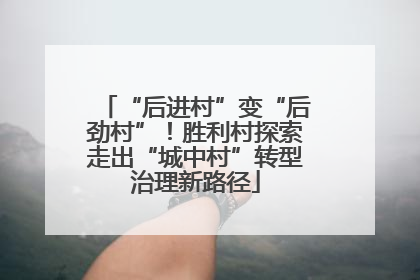 “后进村”变“后劲村”！胜利村探索走出“城中村”转型治理新路径