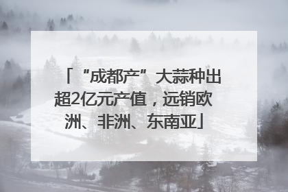 “成都产”大蒜种出超2亿元产值，远销欧洲、非洲、东南亚