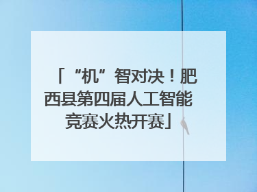 “机”智对决！肥西县第四届人工智能竞赛火热开赛