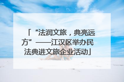 “法润文旅，典亮远方”——江汉区举办民法典进文旅企业活动