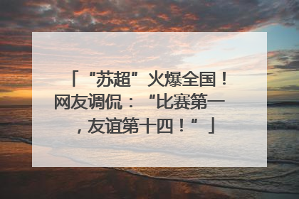 “苏超”火爆全国！网友调侃：“比赛第一，友谊第十四！”