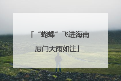 “蝴蝶”飞进海南 厦门大雨如注