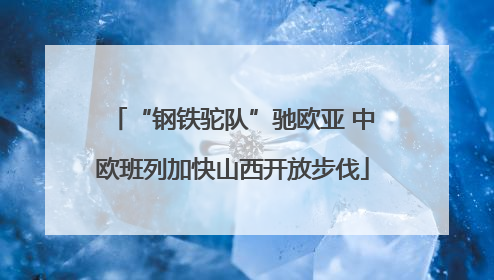 “钢铁驼队”驰欧亚 中欧班列加快山西开放步伐