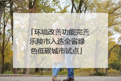 环境改善功能完善 乐陵市入选全省绿色低碳城市试点