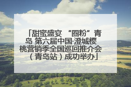 甜蜜盛宴 “圈粉”青岛 第六届中国·澄城樱桃营销季全国巡回推介会（青岛站）成功举办