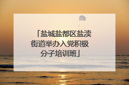 盐城盐都区盐渎街道举办入党积极分子培训班