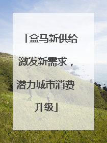 盒马新供给激发新需求，潜力城市消费升级