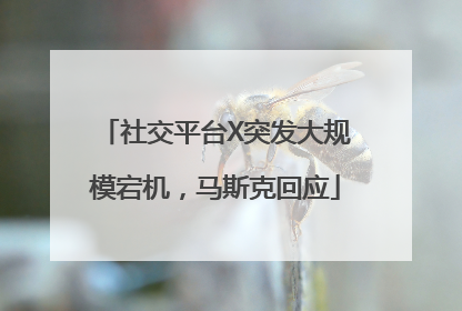 社交平台X突发大规模宕机，马斯克回应