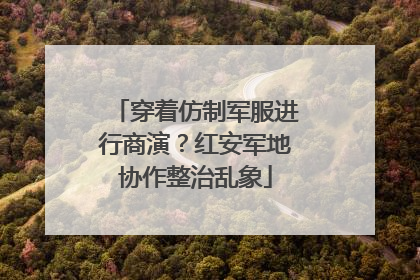 穿着仿制军服进行商演？红安军地协作整治乱象