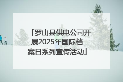 罗山县供电公司开展2025年国际档案日系列宣传活动