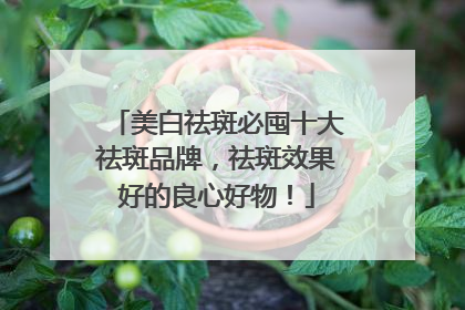 美白祛斑必囤十大祛斑品牌，祛斑效果好的良心好物！