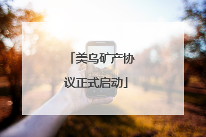 美乌矿产协议正式启动