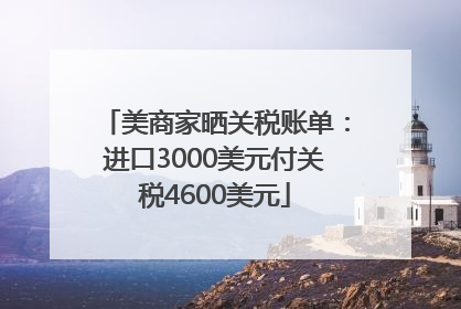 美商家晒关税账单：进口3000美元付关税4600美元