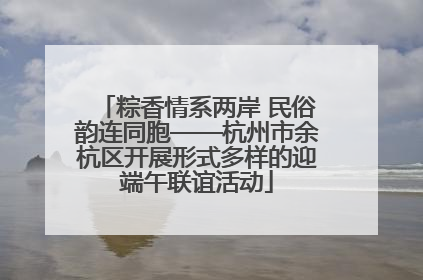 粽香情系两岸 民俗韵连同胞——杭州市余杭区开展形式多样的迎端午联谊活动