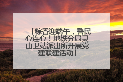 粽香迎端午，警民心连心！地铁分局灵山卫站派出所开展党建联建活动