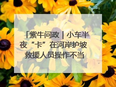 紫牛问政｜小车半夜“卡”在河岸护坡 救援人员操作不当致小车翻下河，然后直接走人了
