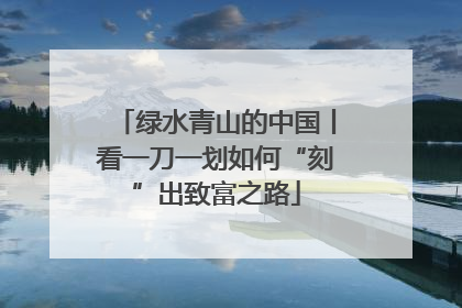 绿水青山的中国丨看一刀一划如何“刻”出致富之路