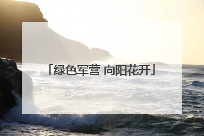 绿色军营 向阳花开