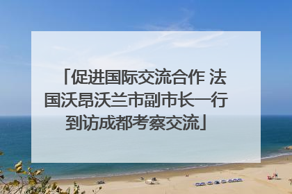 促进国际交流合作 法国沃昂沃兰市副市长一行到访成都考察交流