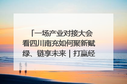 一场产业对接大会 看四川南充如何聚新赋绿、链享未来｜打赢经济发展翻身仗