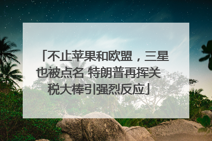 不止苹果和欧盟，三星也被点名 特朗普再挥关税大棒引强烈反应