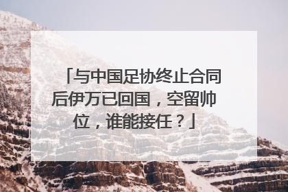 与中国足协终止合同后伊万已回国，空留帅位，谁能接任？