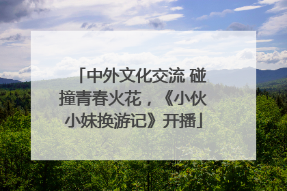 中外文化交流 碰撞青春火花，《小伙小妹换游记》开播