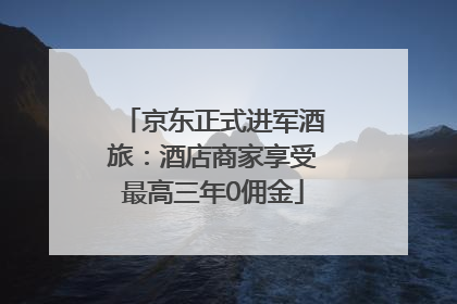 京东正式进军酒旅：酒店商家享受最高三年0佣金