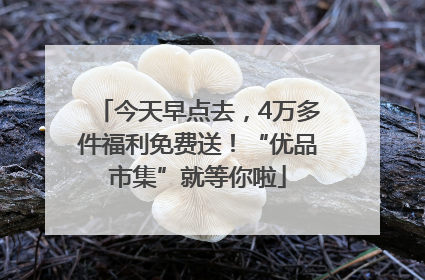 今天早点去，4万多件福利免费送！“优品市集”就等你啦