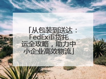 从包装到送达：FedEx重货托运全攻略，助力中小企业高效物流