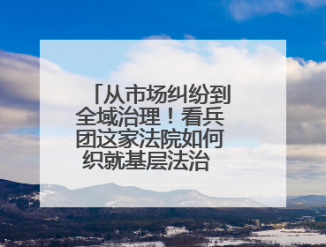 从市场纠纷到全域治理！看兵团这家法院如何织就基层法治 “防护网”