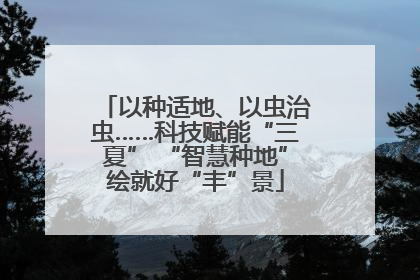 以种适地、以虫治虫……科技赋能“三夏” “智慧种地”绘就好“丰”景