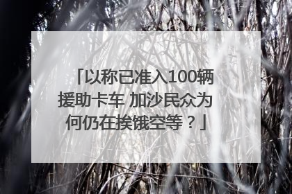 以称已准入100辆援助卡车 加沙民众为何仍在挨饿空等？