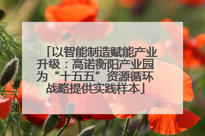 以智能制造赋能产业升级：高诺衡阳产业园为“十五五”资源循环战略提供实践样本