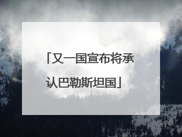 又一国宣布将承认巴勒斯坦国