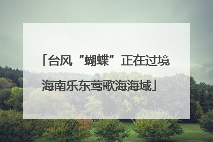 台风“蝴蝶”正在过境海南乐东莺歌海海域