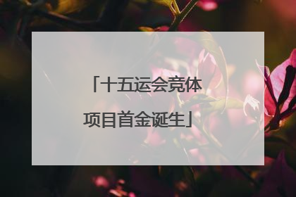 十五运会竞体项目首金诞生