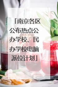 南京各区公布热点公办学校、民办学校电脑派位计划
