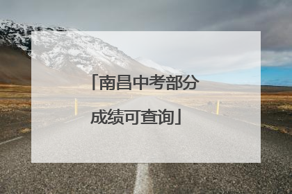南昌中考部分成绩可查询