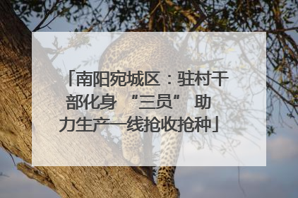 南阳宛城区：驻村干部化身 “三员” 助力生产一线抢收抢种