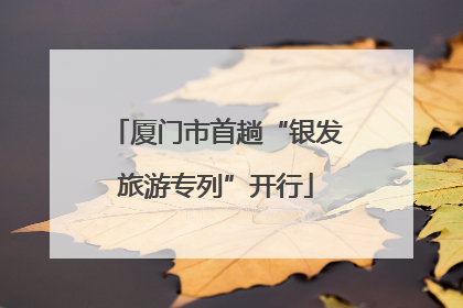 厦门市首趟“银发旅游专列”开行