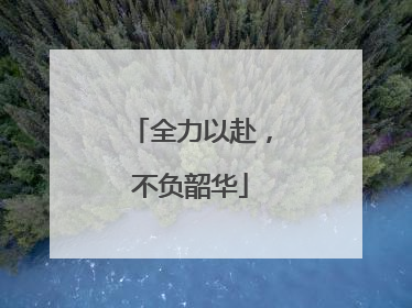 全力以赴，不负韶华